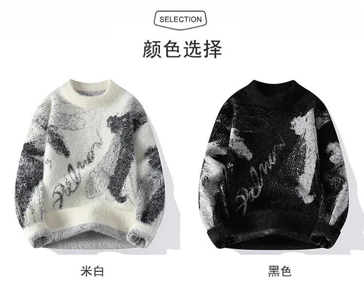 2024 Winter Sweaters for male men thick O-neck sweater men Student youth sweaters autumn Men's wool Casual Knitwear Pullover