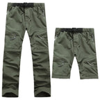 Summer Detachable Quick Dry Cargo Pants Men Waterproof Active Multifunction Pockets Outdoor Long Trousers Casual Pants