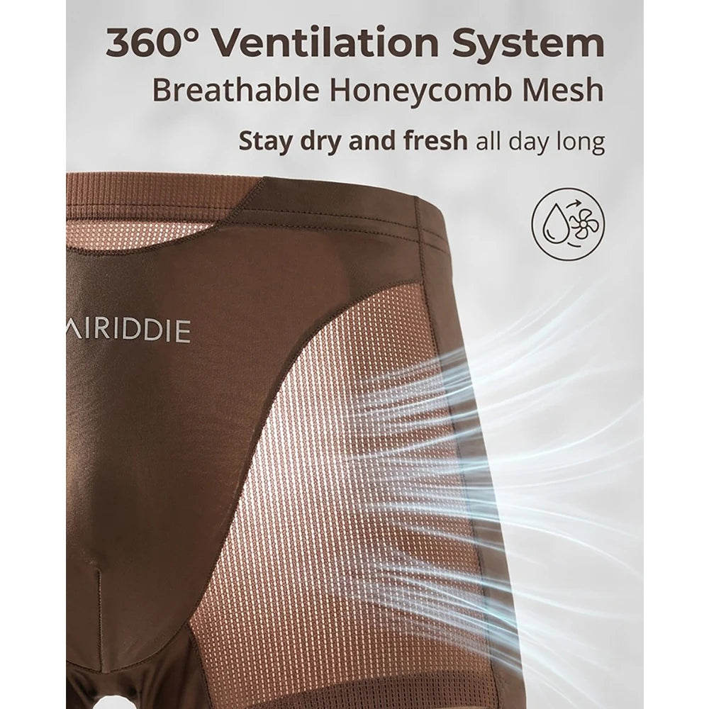 1/3PCS Luxury Satin-like Ice Silk Men Underwear Cool Breathable Double-side Mesh Men's Panties High Elastic Seamless Lingeries