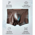 1/3PCS Luxury Satin-like Ice Silk Men Underwear Cool Breathable Double-side Mesh Men's Panties High Elastic Seamless Lingeries
