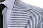 BYLUNTA Mens Suit 2 Piece Slim Fit Stripe Suits Tuxedo Blazer Jackets Pants Set Summer Beach Wedding Outfit for Mennt)