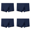 4Pcs Mens Plus Size Underwear Cotton Boxers Briefs Man Breathable Underpants Teenagers Comfortable Solid Shorts Boxers Hombre