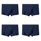4Pcs Mens Plus Size Underwear Cotton Boxers Briefs Man Breathable Underpants Teenagers Comfortable Solid Shorts Boxers Hombre