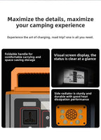 2026 500W Portable Outdoor Emergency Power Station CE Certified Travel Energy Storage Box Household Backup Power Supply