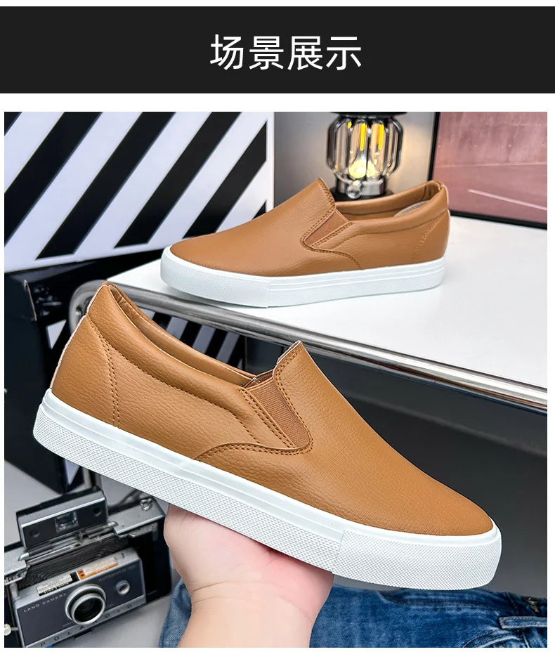 Men's Casual Shoes Grey Brown Flat Bottomed Casual Board Shoes Mens Loafers Man Shoes Casual Sneakers Men