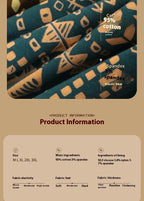 Retro Ethnic Style Men's Boxer Comfortable Briefs Design Vintage Print Elastic Underwear for Man Lingerie Mid Waist Underpants