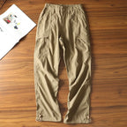Men's Summer Cargo Pants Outdoor Street Fashion Spring Slacks Baggy Joggers Hiking Long Loose Vintage Long Trousers For Men