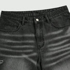New high-end denim shorts for men in spring and summer of 2025, loose and versatile, trendy brand business casual denim shorts