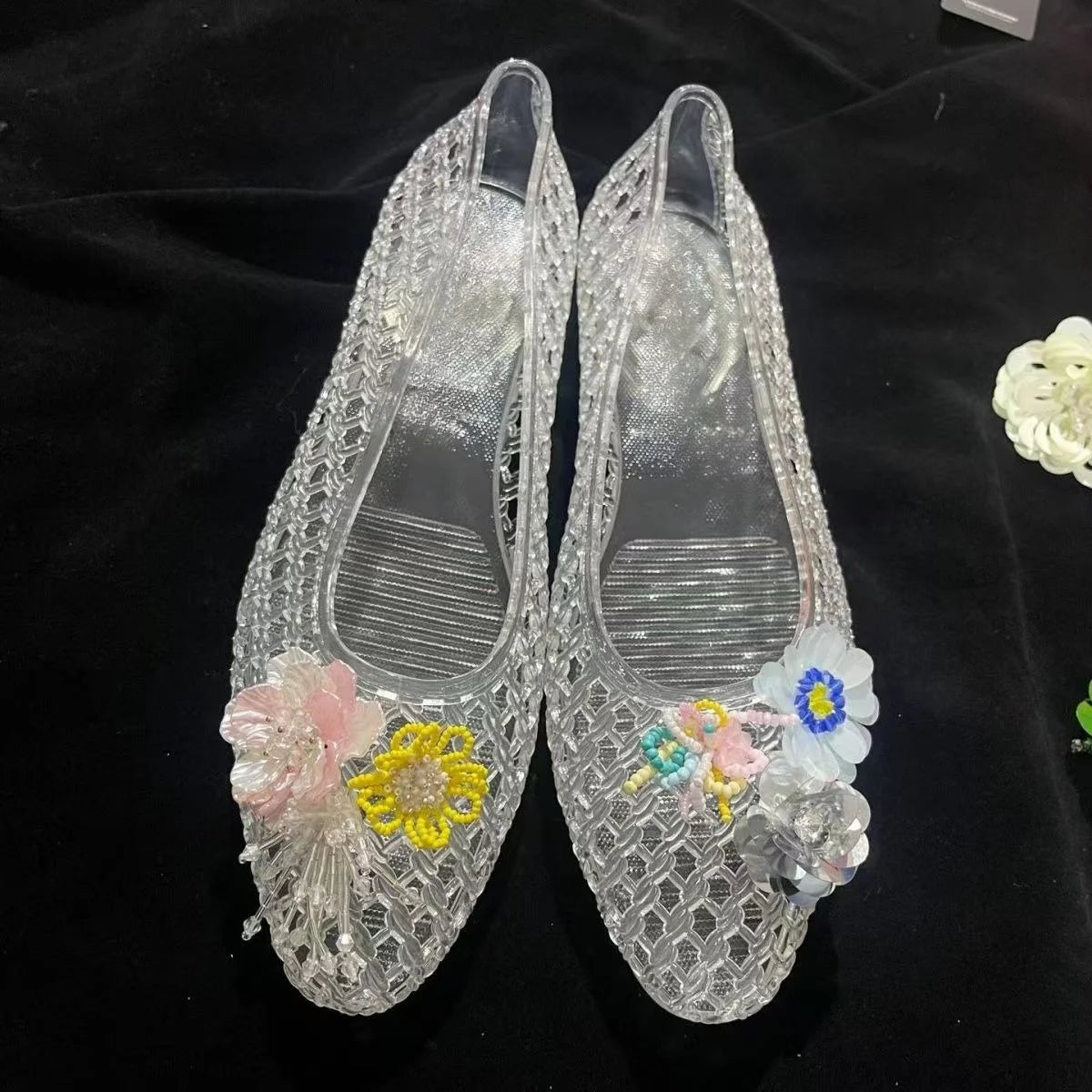 Fashion Crystal Shoes Decorations Advanced Dead Flower Pearl Bow Sequin Shoe Charms Set DlY Detachable Shoes Chic Vacation Shoes