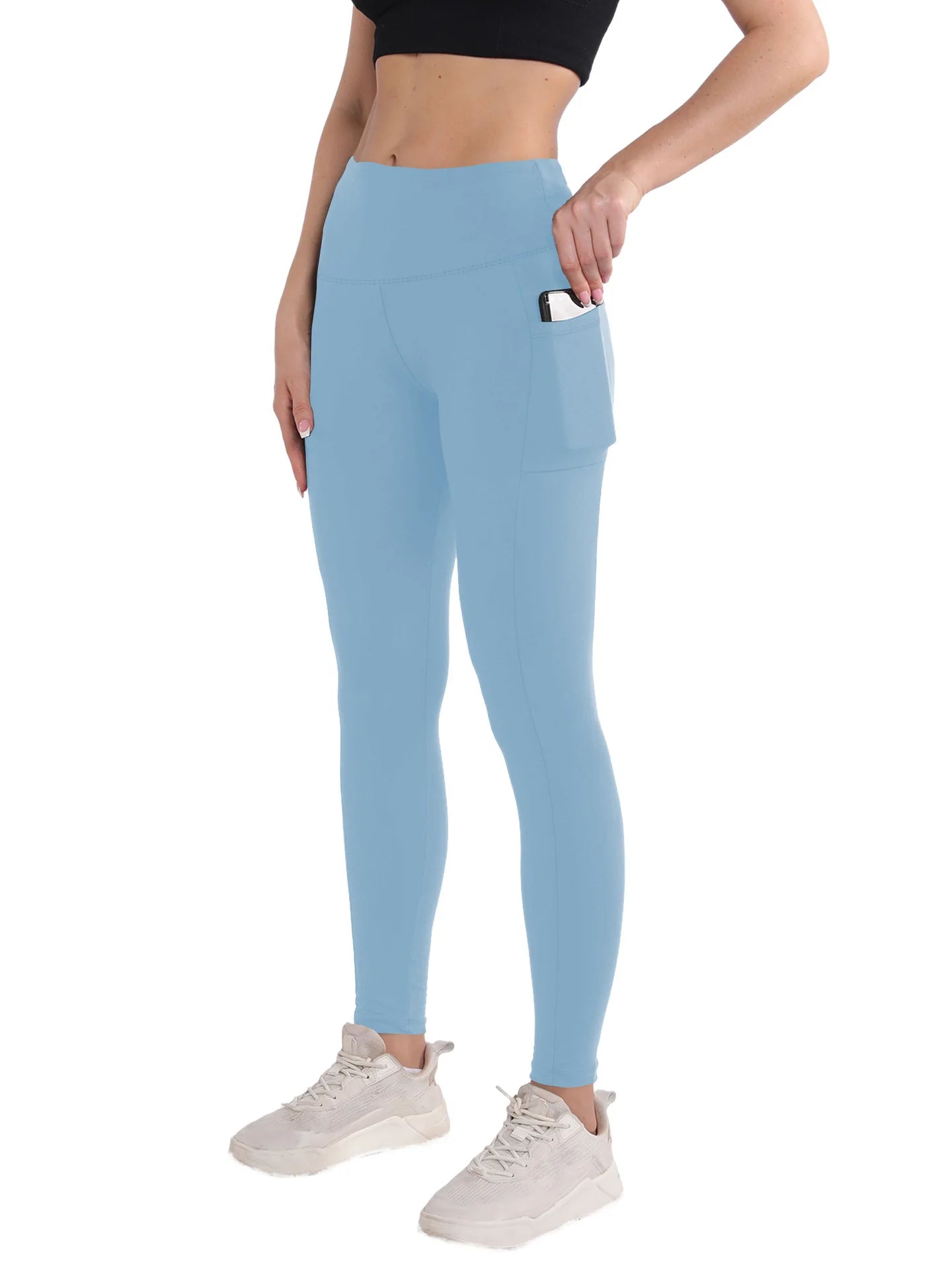High Waist Plush Leggings Warm Leopard Print Yoga Pants Milk Silk Bare-Feel Leggings for Spring/Autumn
