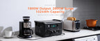 CTOLITY AP1000 1800W Portable Power Station 1024Wh Lifepo4 Battery Power Bank 320000Mah Solar Generator Emergency Power Supply