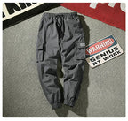 Camouflage Cargo Pants Men Cotton Streetwear Korean Hip Hop Joggers 7XL Loose Fit Casual Trousers Multi-Pockets Elastic Waist