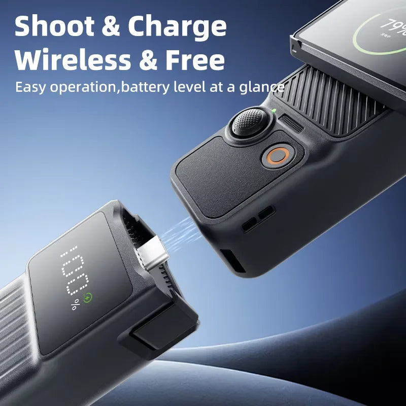 NOHON Camera Handheld Gimbal Charger for DJI Osmo Pocket 4 Pro 3 Battery Handle 10000mAh 5000mAh Portable Power Bank 22.5W