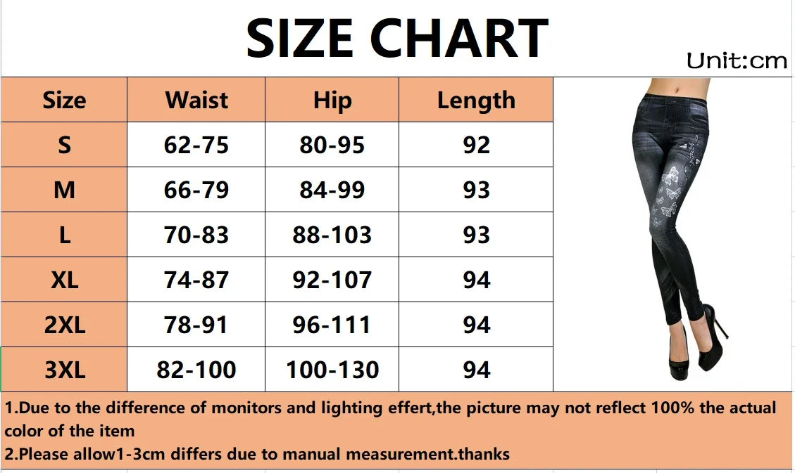 High Waist Faux Denim Jean Leggings Slim Elastic Seamless Skinny Pencil Pant Summer Female Workout Fashion Denim Jeans Leggings