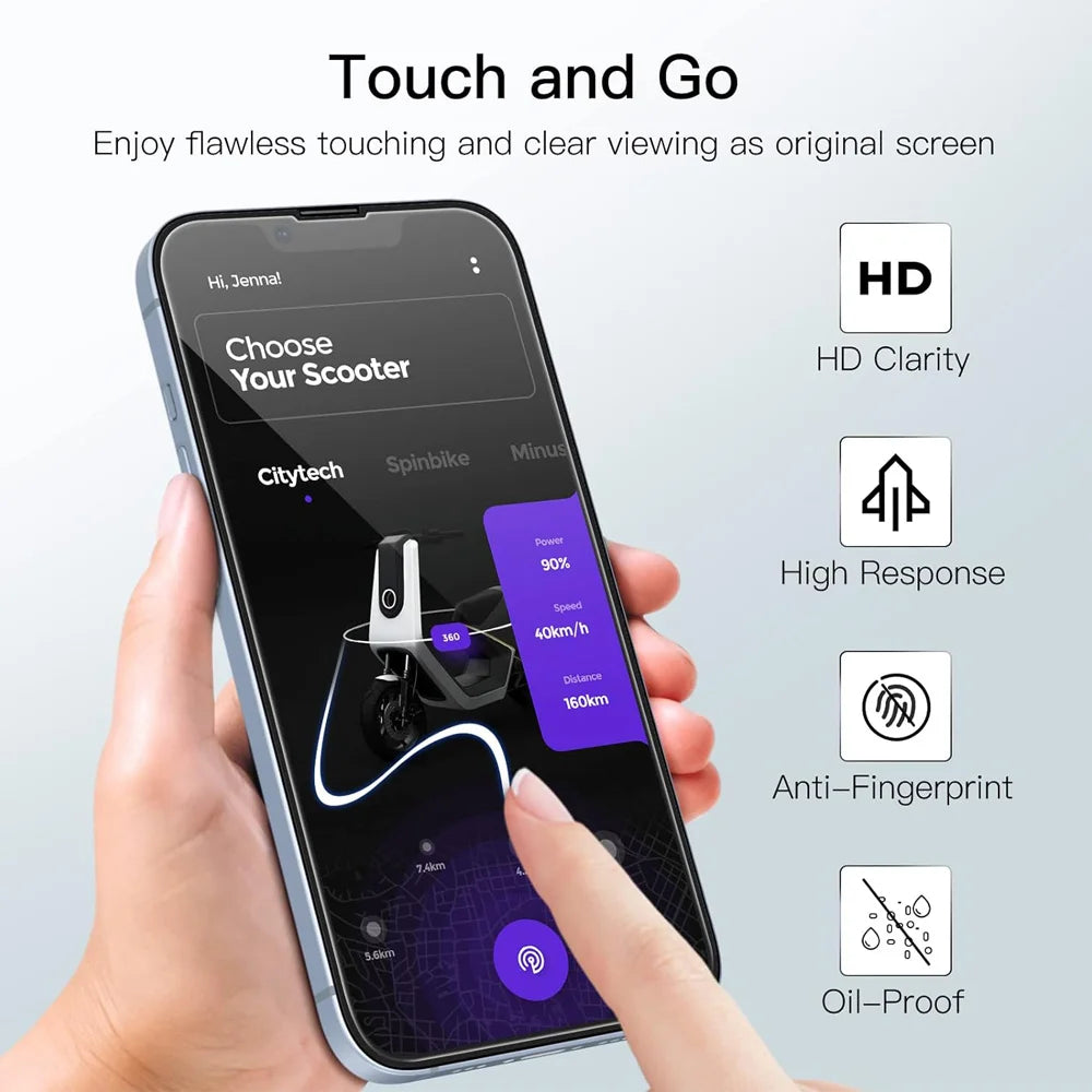 2~4PCS Screen Protector For iPhone 17 16 Pro Max Tempered Glass For iPhone 17e 16e 15 14 13 12 11 Pro Max Phone Film iPhone 17