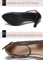 8cm 11cm Size 32-43 Ankle Buckle Red White Wedding Shoes Bride Platform Pumps 2026 Fall Shallow High Heels Shoes Model Party