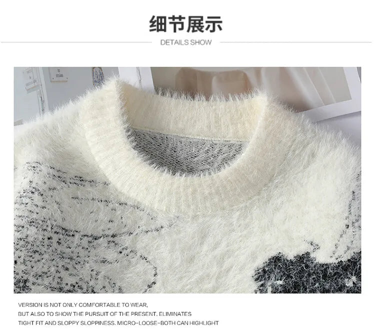 2024 Winter Sweaters for male men thick O-neck sweater men Student youth sweaters autumn Men's wool Casual Knitwear Pullover