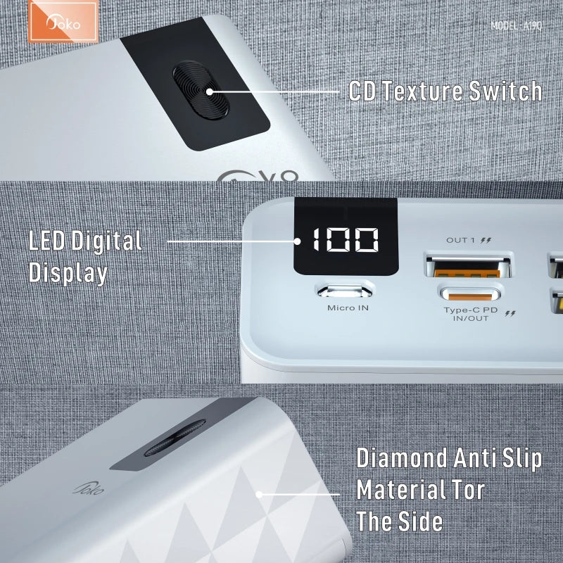 Power Bank 30000mAh PD 20W Fast Charging Portable Powerbank USB PoverBank External Battery Charger For VIVO Xiaomi Huawei Oppo