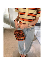 Striped POLO Neck Ice Silk Short Sleeved Women's Summer Thin Fashion Loose Lapel Knit Top