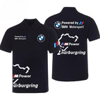 BMW Men's 2025 New Lapel Short Sleeve T-Shirt BMW Modified Car Culture Car Lovers Printed Men's and Women's Same Polo Shirt Top