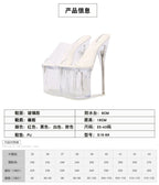 Fashion Crystal Car Model Nightclub Princess Extra Slim Heels Waterproof Platform Hatred Sky High Transparent Super High Sandals