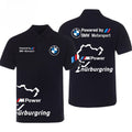 BMW Men's 2025 New Lapel Short Sleeve T-Shirt BMW Modified Car Culture Car Lovers Printed Men's and Women's Same Polo Shirt Top