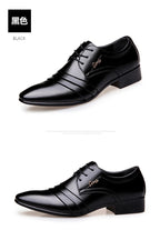Mens Black Genuine Leather Cap Toe Lace Up Formal Business Office Groom Wedding Daily Wear Dress Shoes British Style Fashion