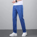 2026 Spring Summer 70% Lyocell Jeans Regular Fit Straight Ice Silk Style Business Casual Light Blue Stretch Cotton Denim