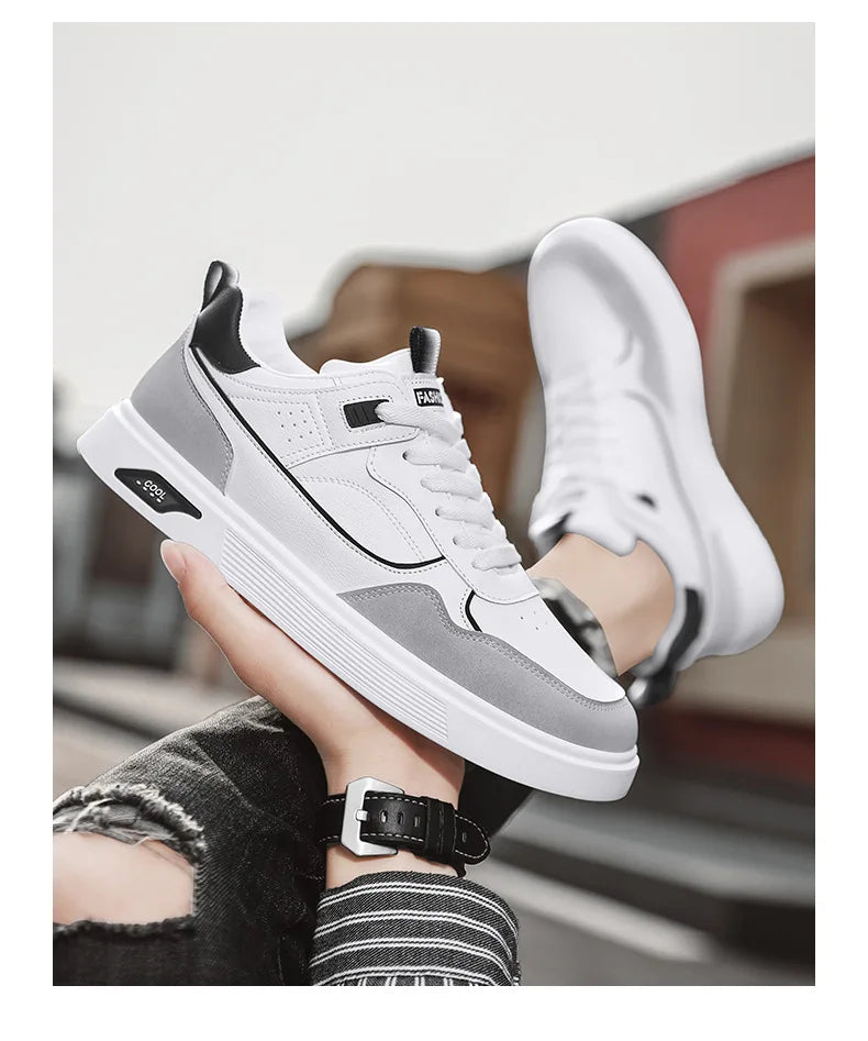 Shoes For Man Casual Sneaker Mens Leather Comfortable Walking  Daily Wear Breathable Light Long Lasting Versatile