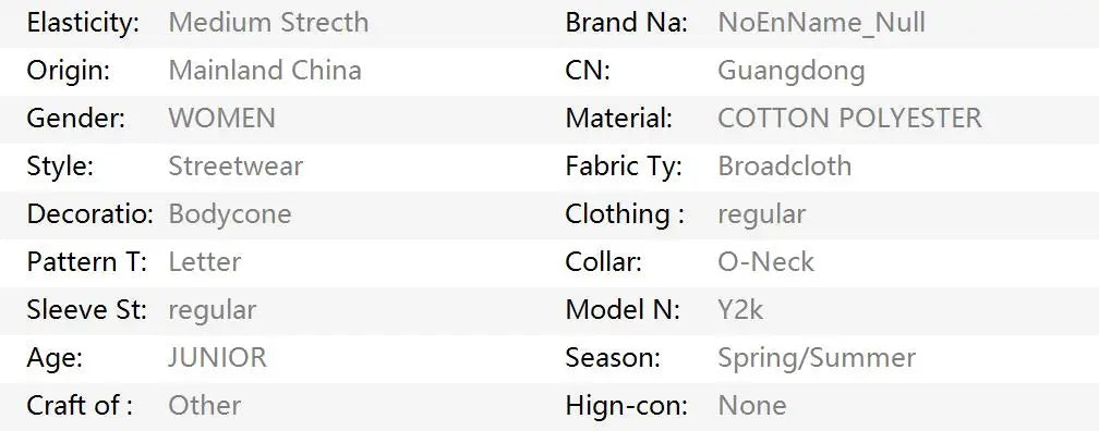 Women T-shirts y2k Clothes Slim Goth Print Streetwear Punk Cross O-Neck Harajuku Vintage 2000s Grunge Short Sleeve Tops Tees