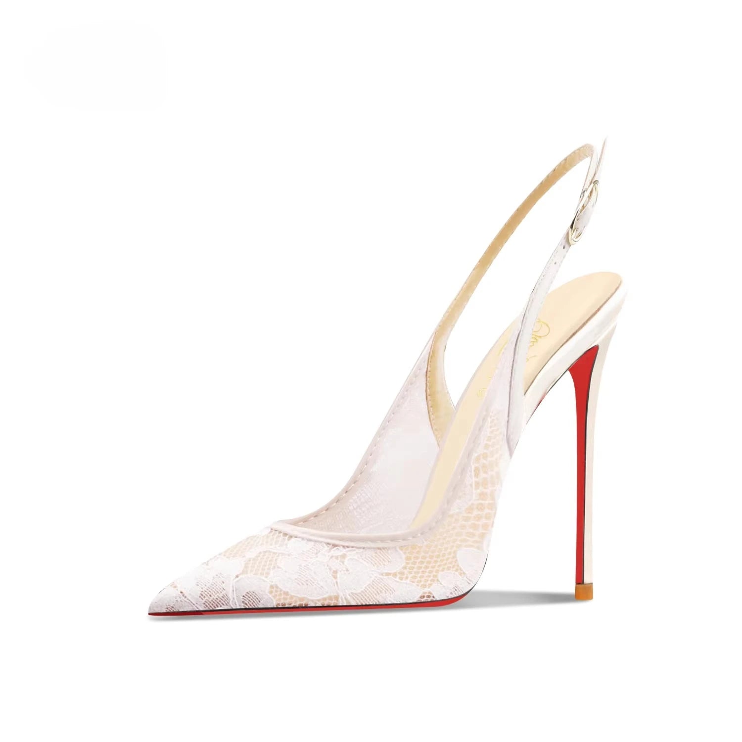 Lace High-heeled Sandals Summer 2026 New Pointed Thin Heels Shallow Mouth Comfortable Women's Sandals
