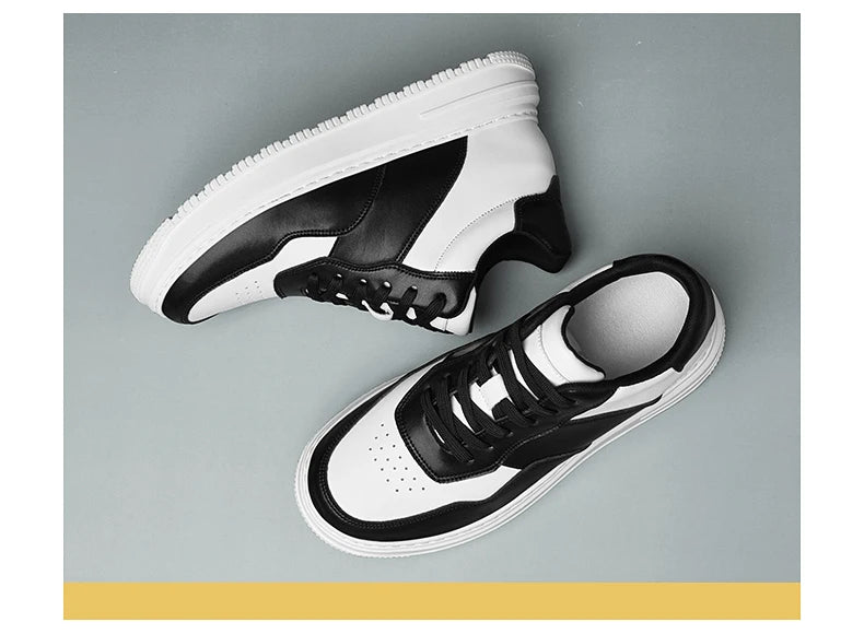 Men Genuine Leather Height Increasing Elevator Shoes Men non-slip BreathableElevator shoes Man Sneakers Comfortable Casual Shoes
