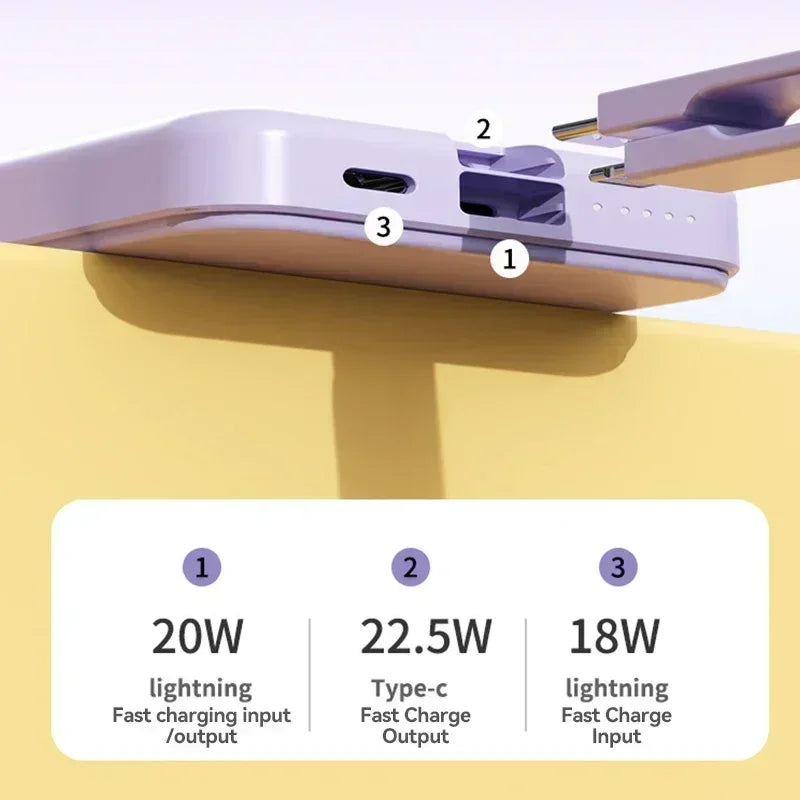 2026 New 30000mAh Mini Wireless Charger PowerBank 22.5W Fast Charging For iPhone Samsung Huawei   Powerbank