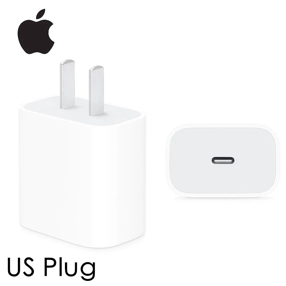 Original 20W USB-C Power Adapter For iphone 17 16 15 14 13 mini Pro Max Type C fast charger for Apple Cable for iPhone 12 Plus