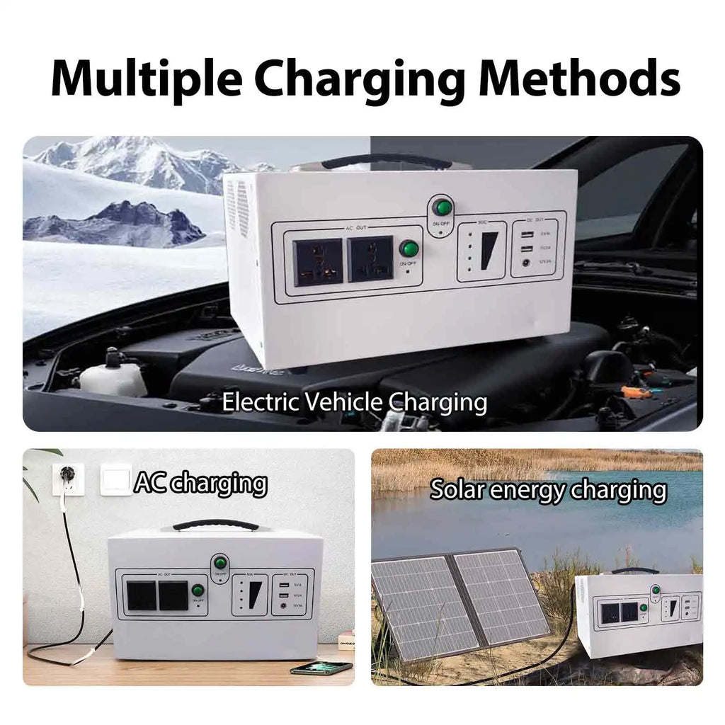 Outdoor Emergency Portable Solar Power Electric Generator Portable Power Station 1000W 2000W 3000W