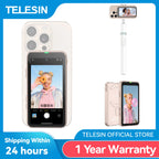 TELESIN Magnetic Phone Selfie Monitor Screen Vlog Selfie For iPhone Android Iphone Wireless Remote for MagSafe ZOOM Control