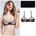 Summer Sexy Hot Ultra Thin Bra Set Women's  Lace Lingerie French Lingerie Underwear Everyday Bra  Unlined Minimizer Push-up Bra