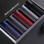 5pcs/Men's Underwear Summer Ice Silk Underwear Plus Size Panties Cool Breathable Sexy Boxer Panties Mesh Comfort Underwear L-5XL