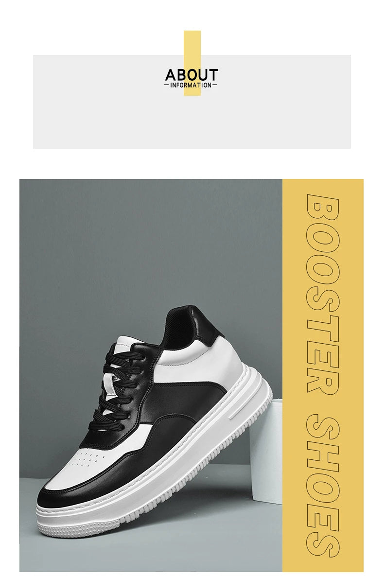 Men Genuine Leather Height Increasing Elevator Shoes Men non-slip BreathableElevator shoes Man Sneakers Comfortable Casual Shoes