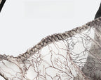 Summer Sexy Hot Ultra Thin Bra Set Women's  Lace Lingerie French Lingerie Underwear Everyday Bra  Unlined Minimizer Push-up Bra