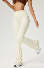 TRY TO BN Yoga Pants Pocket Back Flare Leggings Sports Fitness High Waisted Scrunch Leggings Workout Trousers Gym Woman Clothing