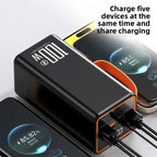 50000mAh Large Capacity Power Bank PortableUSB C 100W Fast Charging External Spare Battery For IPhone Xiaomi Samsung