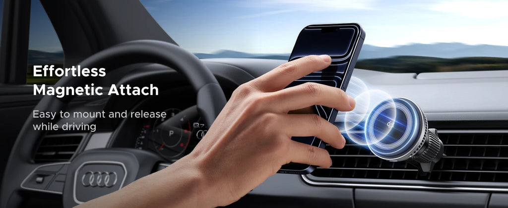 UGREEN MagFlow Pro Qi2.2 25W Magnetic Wireless Car Charger with Cooling Fan For iPhone 16 17 Pro Car Phone Holder Fast Charging