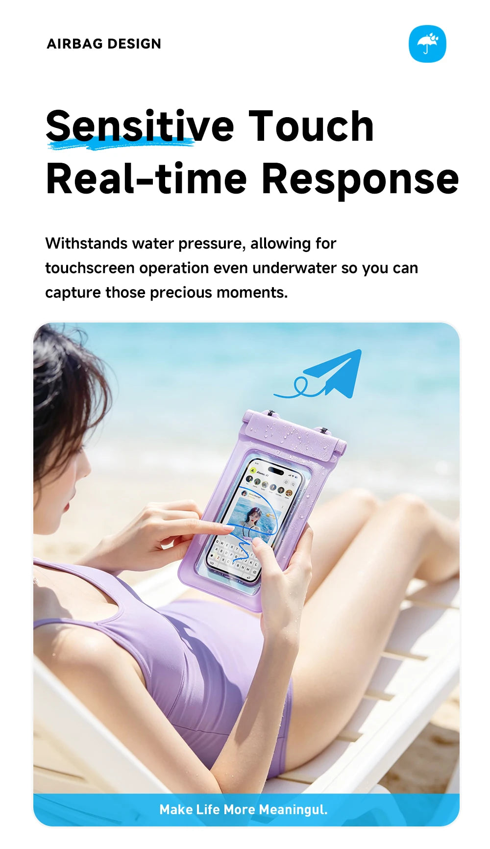 Essager Waterproof Phone Case Swimming Bag IPX8 Floating Bag Protect Pouch Cover For Phone Water Sports For iPhone Huawei Xiaomi