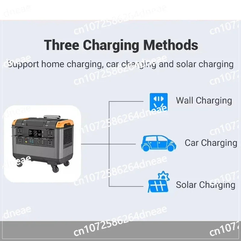 3000W Portable Power Station 2000W 1000W Solar Generator 600W LiFePo4 Batteries 220V Energy Storage Supply Camping Campervan RV