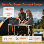 CTOLITY AP1000 1800W Portable Power Station 1024Wh Lifepo4 Battery Power Bank 320000Mah Solar Generator Emergency Power Supply