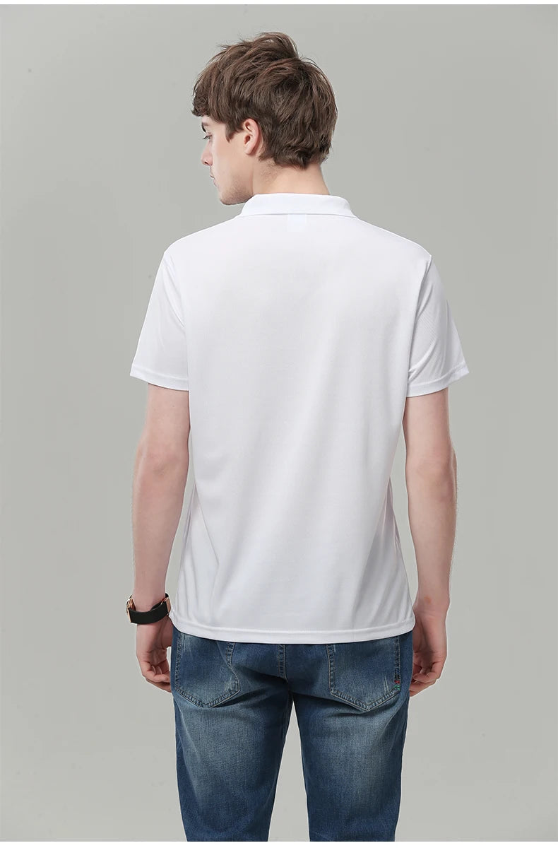 Sports quick-drying polo shirt Custom printed logo lapel cheap advertising T-shirt Marathon running embroidered pattern diy