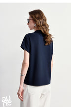 TOYOUTH Women Polo T-Shirt 2026 Summer Joint Name with Gongchangzhang Embroidered V-Neck Age-Reducing Trendy Tops