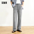 Semir Men Pants Denim American Vintage Loose Straight Leg Trendy Fashion Comfort Commute 2026 Summer Casual Style Top
