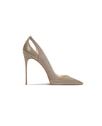 French style gray patent leather patchwork design with a sense of autumn new style pointed toe slim heel high heels for women